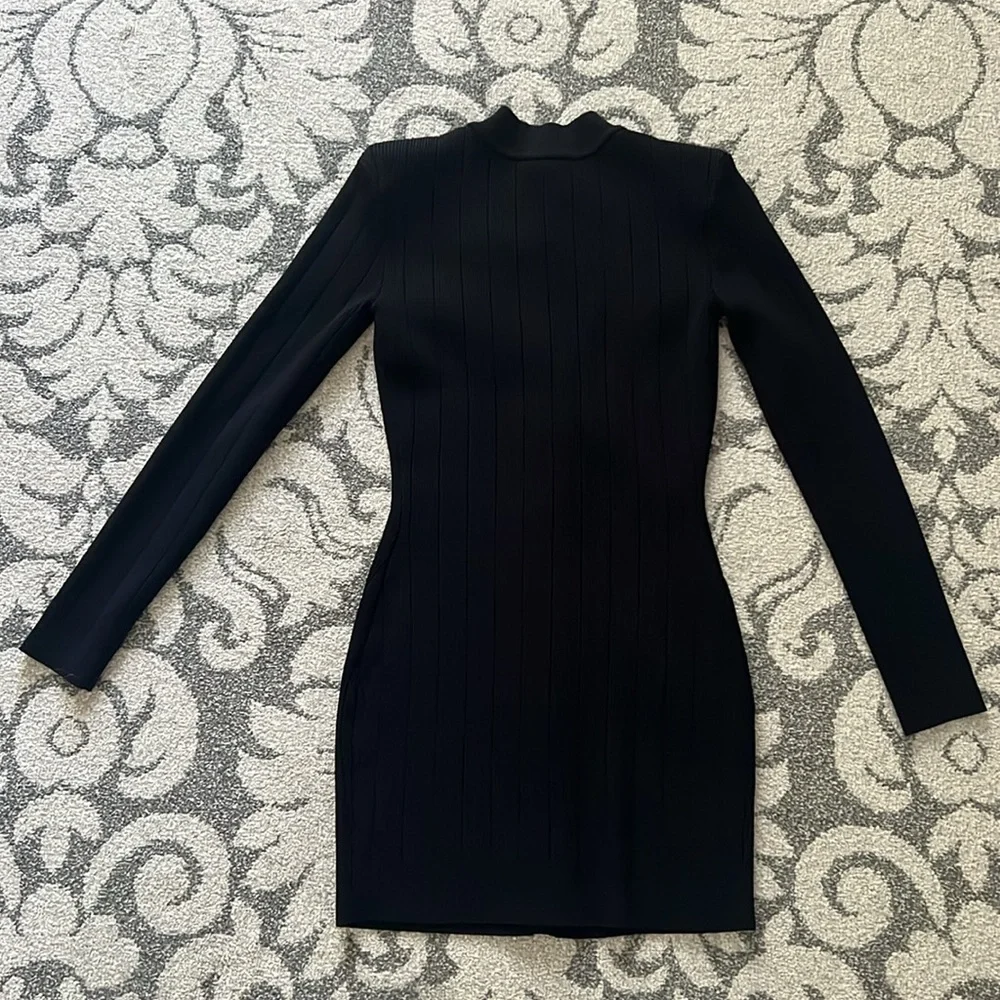 Endless Rose SHANK BUTTON V-NECKLINE KNIT MINI DRESS - Picture 7 of 7